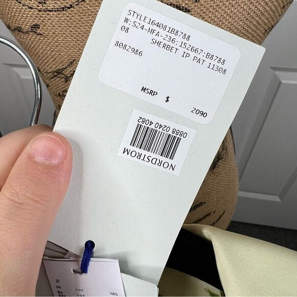 Sz 8 BURBERRY 100% Silk Floral silk poplin pajama shirt NWT $2090 MSRP - Picture 11 of 17